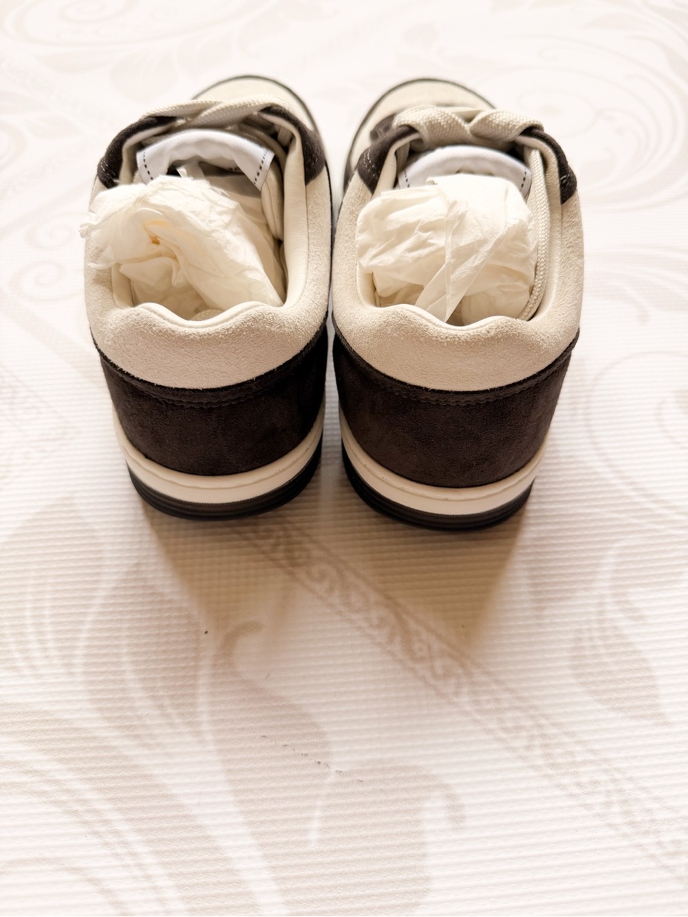 CHANEL Black and Cream Low-Top Men’s Sneakers - Picture 5 of 10
